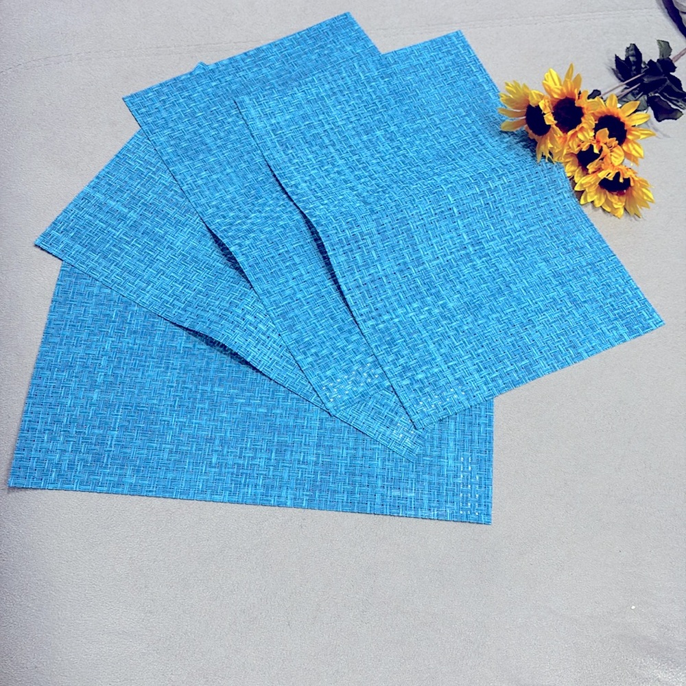 New Hobby Lobby Two Tone Colors Blue Woven Table Placemat - Set of 4 Pieces !